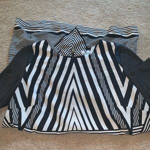 Worthington black and white tribal dress